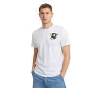 G-STAR Camiseta 'Headphones' gris oscuro / oliva / negro / blanco moteado, Talla L