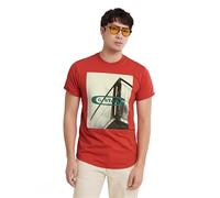 G-Star para Hombre Camiseta HQ Oldskool Logo Lash, Rosa (Finch D24683-C372-5789), S