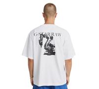 G-Star para Hombre Camiseta Industry Back Graphic Boxy, Blanco (White D24691-C784-110), XL
