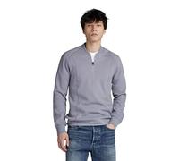 G-Star Para Hombre Camiseta Jirgi Half Zip Slim Tweeter, Gris (dim grey D23512-D271-3885), L