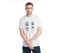 G-STAR Para Hombre Camiseta Masks Graphic, Blanco (White D25160-336-110), M