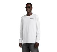 G-Star Para Hombre Camiseta Old School Chest Graphic, Blanco (white D23875-C336-110), L