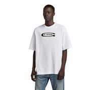 G-Star Para Hombre Camiseta Old School Logo Boxy, Blanco (white D23904-C336-110), M