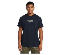 G-Star para Hombre Camiseta Old Skool Logo, Azul (Salute D25967-C812-C742), S