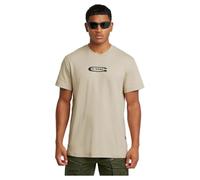 G-STAR Para Hombre Camiseta Old Skool Logo, Beige (dk Brick D25967-C812-1214), S