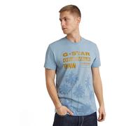 G-Star para Hombre Camiseta Palm Originals, Azul (Faze Blue D24681-336-6481), S