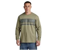 G-STAR Para Hombre Camiseta Placed Stripe Boxy, Verde (Shamrock D24367-C784-2199), S