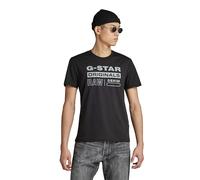 G-STAR Para Hombre Camiseta Reflective Originals Graphic, Negro (dk Black D25020-336-6484), L