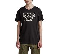 G-Star Para Hombre Camiseta Retro Shadow Graphic, Negro (dk black D22210-C506-6484), M