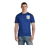 G-Star Para Hombre Camiseta Shadow Graphic Slim, Azul (ballpen blue D23901-336-1822), L