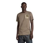 G-Star Para Hombre Camiseta Shadow Graphic Slim, Marrón (turf D23901-336-273), S