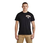 G-STAR Para Hombre Camiseta Skeleton Dog Chest Graphic Slim, Negro (dk Black D24424-C372-6484), L