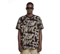 G-Star para Hombre Camiseta Sprayed Letters Loose, Multicolor (lt Chalk Sprayed Letters D26290-C338-H264), XS