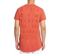 G-Star para Hombre Camiseta Text Back Graphic Overdyed Lash, Rojo (lt Antic Red GD D25971-2653-B571), L