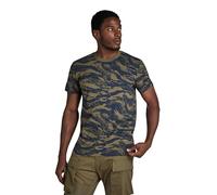 G-Star para Hombre Camiseta Tiger Camo, Multicolor (Shadow Olive 2L Tiger Camo D24421-C334-G393), XS