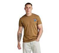 G-Star para Hombre Camiseta Vest Back Graphic, Marrón (dk Fawn D24423-336-7172), S