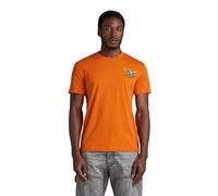 G-Star para Hombre Camiseta Vest Back Graphic, Naranja (Orange D24423-336-1018), M