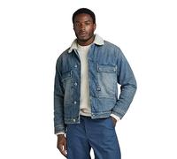 G-Star Para Hombre Chaqueta Utility Flap Pocket Sherpa, Azul (antique faded blue agave D23595-D436-G129), XS