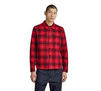 G-Star Para Hombre Check overshirt, Multicolor (dk flame blur check D23662-C904-G090), XS