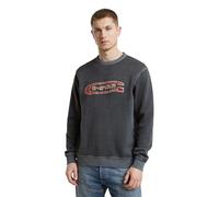 G-STAR Para Hombre Destroyed G Logo Washed Sweater, Negro (dk Black GD D25101-D688-B564), M
