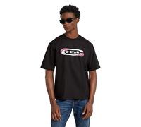 G-STAR Para Hombre Gradient Old Skool Logo Boxy T-Shirt, Negro (dk Black D25089-C784-6484), S