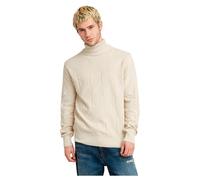G-STAR Para Hombre Jersey Zig-Zag Structure Turtle Knitted, Blanco (whitebait D25110-C259-1603), XS