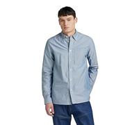 G-Star para Hombre One pkt Regular Shirt LS, Multicolor (Nitro/White Oxford D24292-7665-D139), XXL