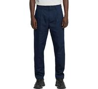 G-STAR Para Hombre Pantalones Pleated Chino Relaxed Tapered, Azul (Salute D24543-D967-C742), 28W / 32L