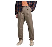 G-Star Para Hombre Pantalones Unisex Pleated Chino Relaxed, Marrón (turf D20147-D190-273), 29W / 30L