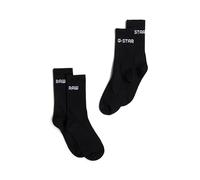 G-STAR Para Hombre Paquete De Dos Pares De Calcetines Sport, Negro (dk black D24884-D644-6484), 35-38