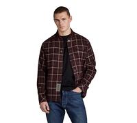 G-Star Para Hombre Sobrecamisa Bomber Collar, Multicolor (dk fig dash check D20662-D406-G086), L