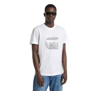 G-STAR Para Hombre Stitch Burger r t, Blanco (White D25674-C336-110), S