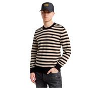 G-Star Para Hombre Stripe Knitted Sweater, Multicolor (dk black/whitebait stripe D25155-D840-G738), XXL