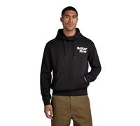 G-Star Para Hombre Sudadera con capucha Back Print, Negro (dk black D23896-B782-6484), S