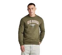 G-Star para Hombre Sudadera Skeleton Dog Graphic, Verde (Shadow Olive D24413-D562-B230), XS
