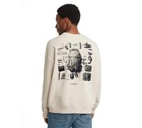 G-STAR Para Hombre Suéter Knolling Back Graphic Loose, Blanco (Whitebait D25135-D557-1603), M