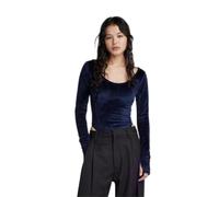 G-Star Para Mujer Bodi Deep Scoop Slim, Azul (warm sartho D23789-D422-C423), XS