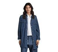 G-Star Para Mujer Camisa Oversized Flap Pocket Evergreen, Azul (antique faded scuba blue D22921-D306-D888), L