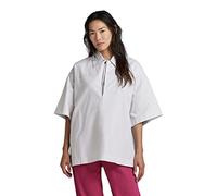 G-Star Para Mujer Camisa Oversized Loose , Multicolor (oyster mushroom/white oxford D22922-7665-D877), XL