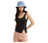 G-Star para Mujer Camiseta Asymmetrical Zip, Negro (dk Black D24647-D275-6484), XL