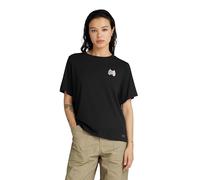 G-Star para Mujer Camiseta G-Na Badge Boxy, Negro (dk Black D24511-A870-6484), S