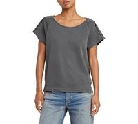 G-Star para Mujer Camiseta Overdyed Constructed, Negro (dk Black GD D26155-D376-B564), S
