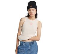 G-STAR Para Mujer Camiseta Sin Mangas Racerback Ribbed Slim, Gris (lt Chalk D24645-5268-1284), XXS