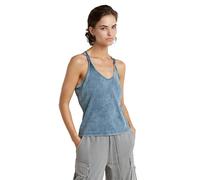 G-Star para Mujer Camiseta Sin Mangas Spaghetti Strap, Azul (Sun Faded Indigo D24518-D643-B503), S