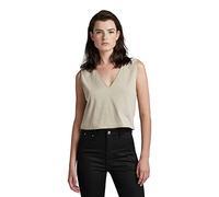 G-Star Para Mujer Chaleco Boxy Cropped Graphic, Beige (spray green D22787-C336-D606), S