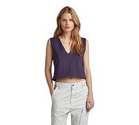 G-Star Para Mujer Chaleco Boxy Cropped Graphic, Púrpura (carbonne purple D22787-C336-0013), XL