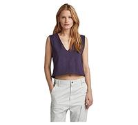 G-Star Para Mujer Chaleco Boxy Cropped Graphic, Púrpura (carbonne purple D22787-C336-0013), XS