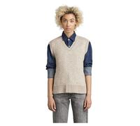 G-Star Para Mujer Chaleco Knitted Slipover Structure Loose, Beige (brown rice D22405-C928-D309), S