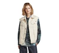 G-Star Para Mujer Chaleco Oversized Denim, Beige (ecru D22581-D300-159), XS