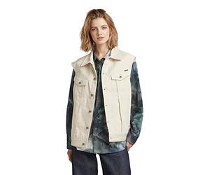 G-Star Para Mujer Chaleco Oversized Denim, Beige (ecru D22581-D300-159), XS